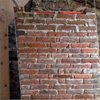 Restauration cheminée n°2 en briques - Pendant travaux